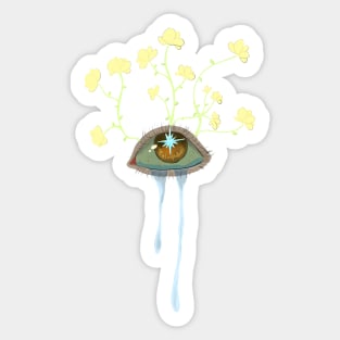 Crying flowers Sticker